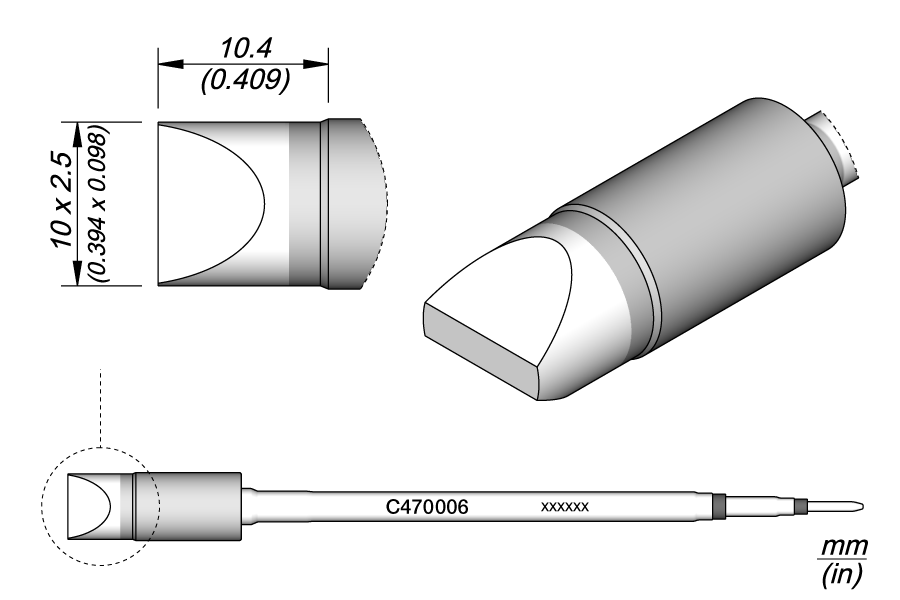 C470006 - Chisel Cartridge 10 x 2.5